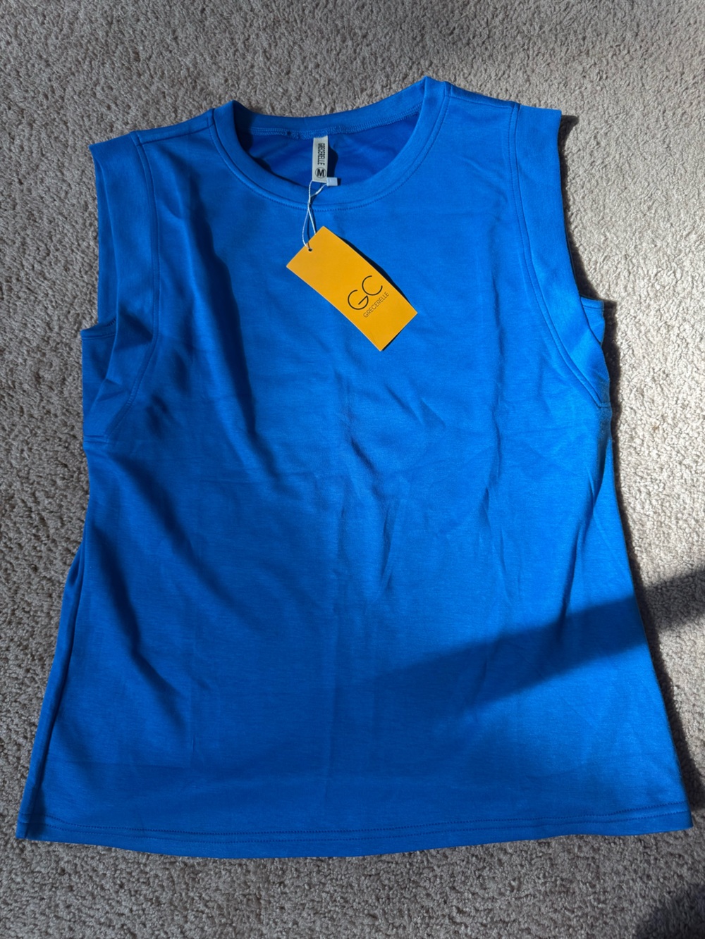 GC Collection Women’s Sleeveless Crewneck Top in Bright Blue